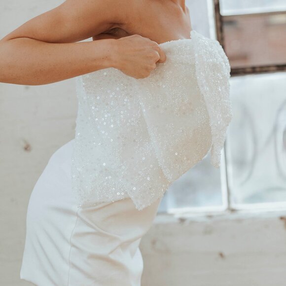 Brooklyn Beaded Bow Mini Dress - Picture 4 of 11